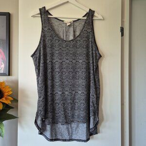 New HM Ivory Black Pattern Print Flowy Tank Top Womens S Small NEW - $29